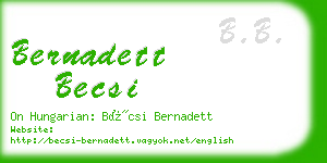 bernadett becsi business card